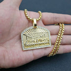 Iced Out The Last Supper Pendant Necklace — Stainless Steel