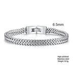 Stylish Stainless Steel Bali Foxtail Chain Bracelet for Men,Double Franco Link Chain Bracelets,Male Jewelry Gift for