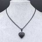Gothic Heart Star Pendant Necklace — Stainless Steel