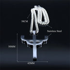 Gothic Silver Pendant Chain Necklace — Stainless Steel