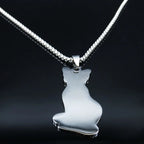 Cat Steel Pendant Canadian Hairless Sphynx Bijoux