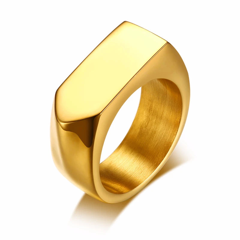 Curb Link Chain Ring — Stainless Steel