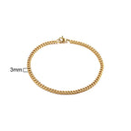 Cuban Curb Chain Bracelet — Stainless Steel