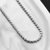 Serpentine Stainless Steel Necklace