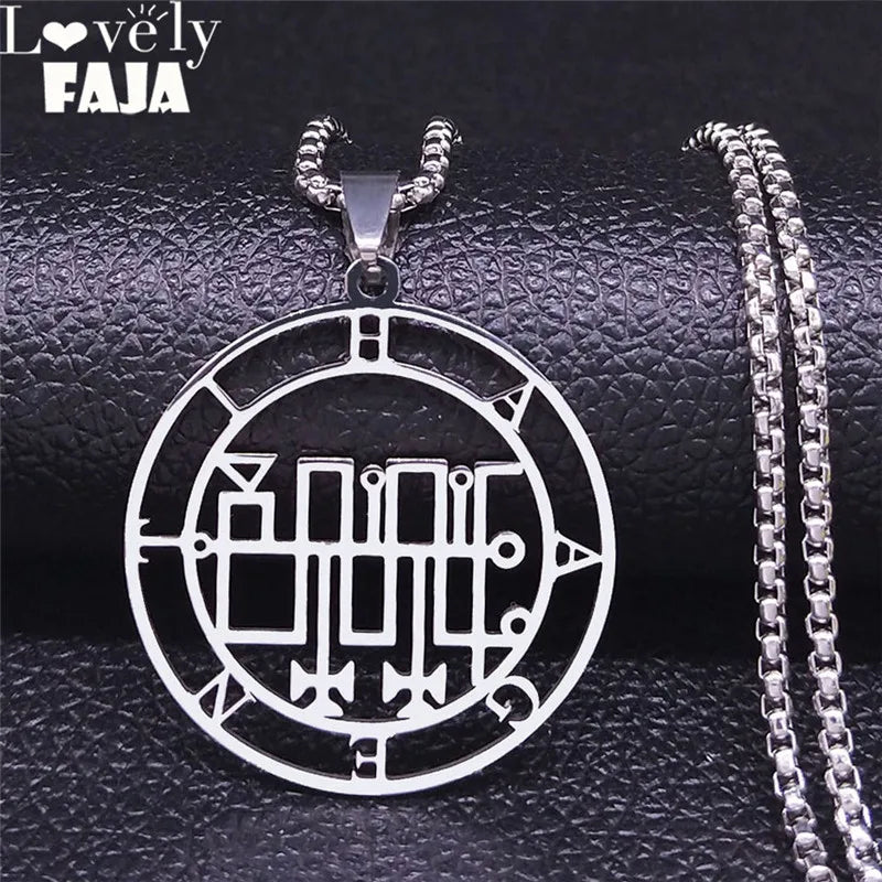 Sigil Lucifer Chain Pendant Necklace — Stainless Steel