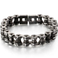 Heavy Stainless Steel Cross Bracelet for Man 23CM Long 13MM Wide Bicycle Chain Men's Bracelets Accessories Vintage