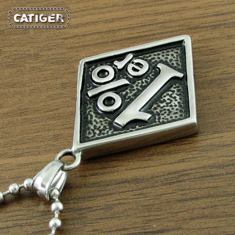 Biker Stainless Steel Pendant Necklace