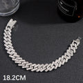 Luxury Full Rhinestone Big Tennis Chain Bracelets For Women Men Fashion Bling Iced Out Square Crystal Bracelet On Hand Jewelry