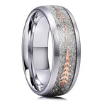 Fashion 8mm Deer Antler Black Titanium Stainles Steel Rings For Men Women Forest Elk Antler Ring Wedding Ring Men Wedding Band