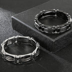 16MM Width Twist Chain Bracelet Man Heavy Black Stainless Steel Men's Bracelets On Hand Mannen Armband Male Jewelry