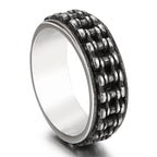 Vintage Wedding Rings For Man Women 316l Stainless Steel Male Ring Finger Jewelry Charm Party Birthday Gift Waterproof