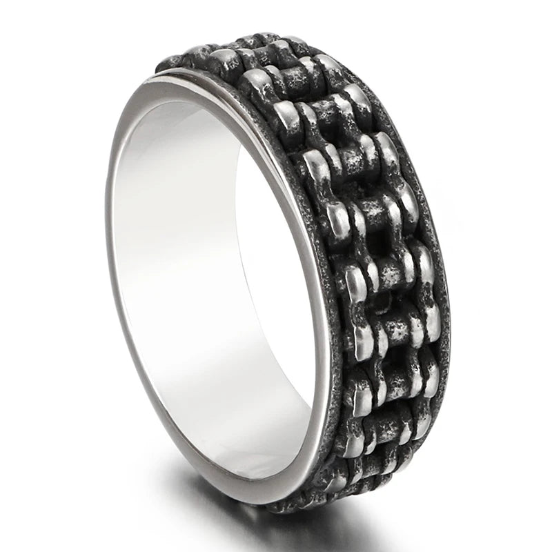 Vintage Wedding Rings For Man Women 316l Stainless Steel Male Ring Finger Jewelry Charm Party Birthday Gift Waterproof