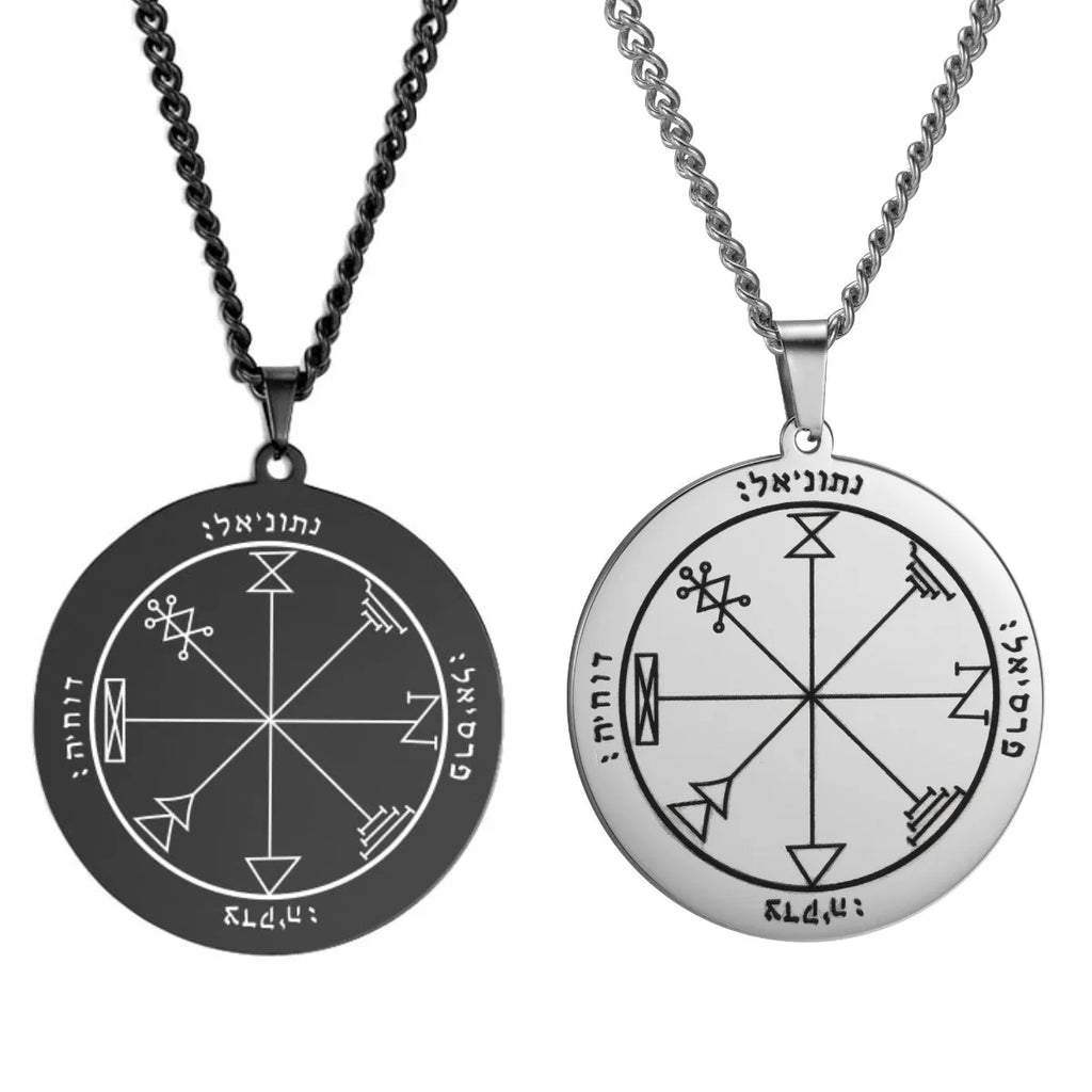 Solomon Seal Pendant Necklace — Stainless Steel