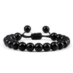 Beads Bracelet Adjustable 8mm Black Onyx Lava Tiger Eye Natural Stone Men Bracelets Healing Yoga Jewelry Gift for Women