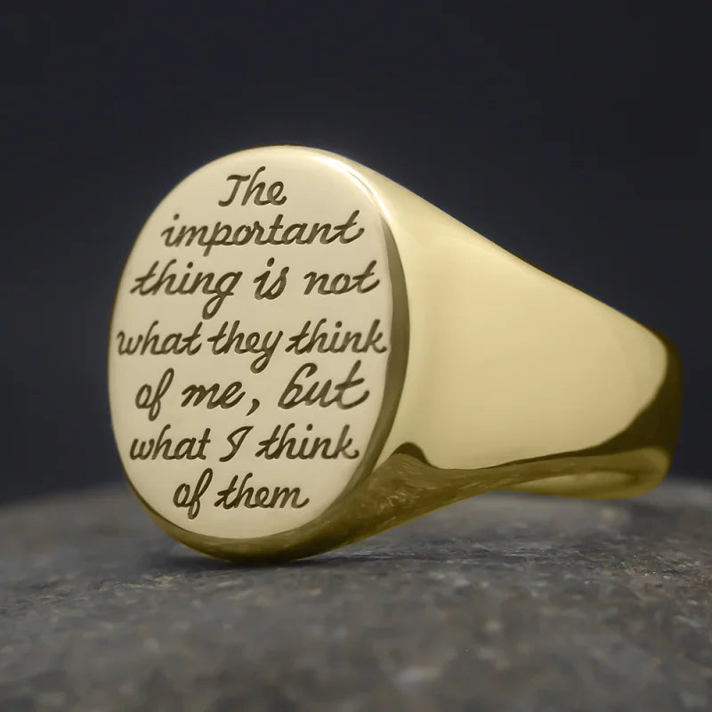 Signet Letter Ring — 925 Silver