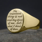 Signet Letter Ring — 925 Silver