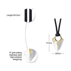 Arrowhead Rope Chain Pendant Necklace — Stainless Steel