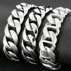 Massive Man Bracelet Men's Boys Matte 316l Stainless Steel 20MM Width Link Chain Bangle Man Wrist Bracelets On Hand