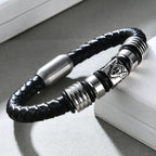 Stainless steel men's bracelet, European and American Freemasonry Logo magnet titanium steel bracelet souvenir