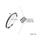 Silver Mobius Cuff Bangle Bracelet — Stainless Steel