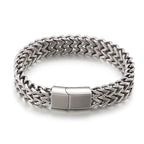 Men's 316L Stainless Steel Wrist Bracelet Man On Hand Chain Bracelets For Men Logo & Name & Date Engraved Male Jewelry