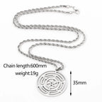 Hekate Wheel Stainless Steel Necklace Pendant Goth Strophalos Hecate Magic Symbol Logo Charm PIN colier femme Men