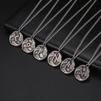 24 Viking Runes Amulet Pendant Set — Stainless Steel