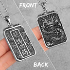 Chinese Dragon Good Meaning Amulet Stainless Steel Men Necklaces Pendants Chain for Boyfriend Jewelry Creativity Gift Wholesale