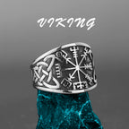 Nordic Viking Stainless Steel Ring Anchor Compass Tree of Life Viking Rune Wolf Men and Women Ring Jewelry Factory