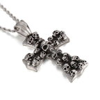 Evil Cross Ghost Skull Pendant Necklace — Stainless