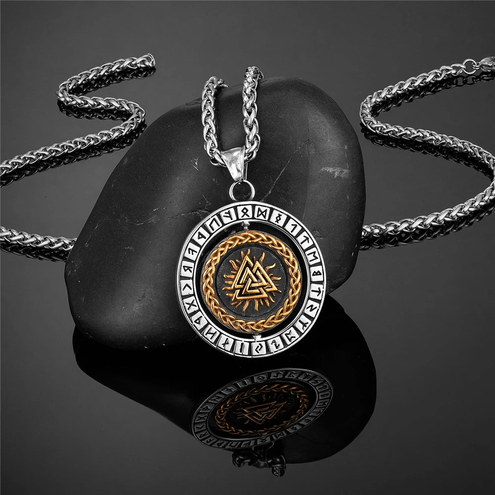 Viking Vegvisir Stainless Steel Pendant Necklace