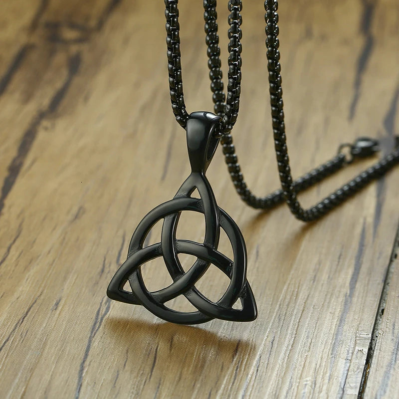 Viking Celtic Triple Knot Pendant — Stainless Steel