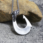 Viking Anchor Hook Pendant — Stainless Steel