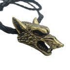 Viking Wolf Head Necklace Pendant Norse Viking Amulet Men Women Original Animal Jewelry
