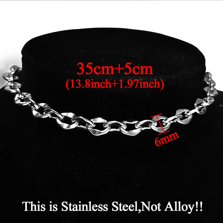 Statement Stainless Steel Pendant Necklace