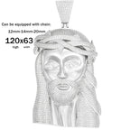Super Big Gold Colour Jesus Copper Iced Out Cubic Zirconia Pendant Necklace For Men's Hip Hop Jewelry Wholesale Drop Shipping