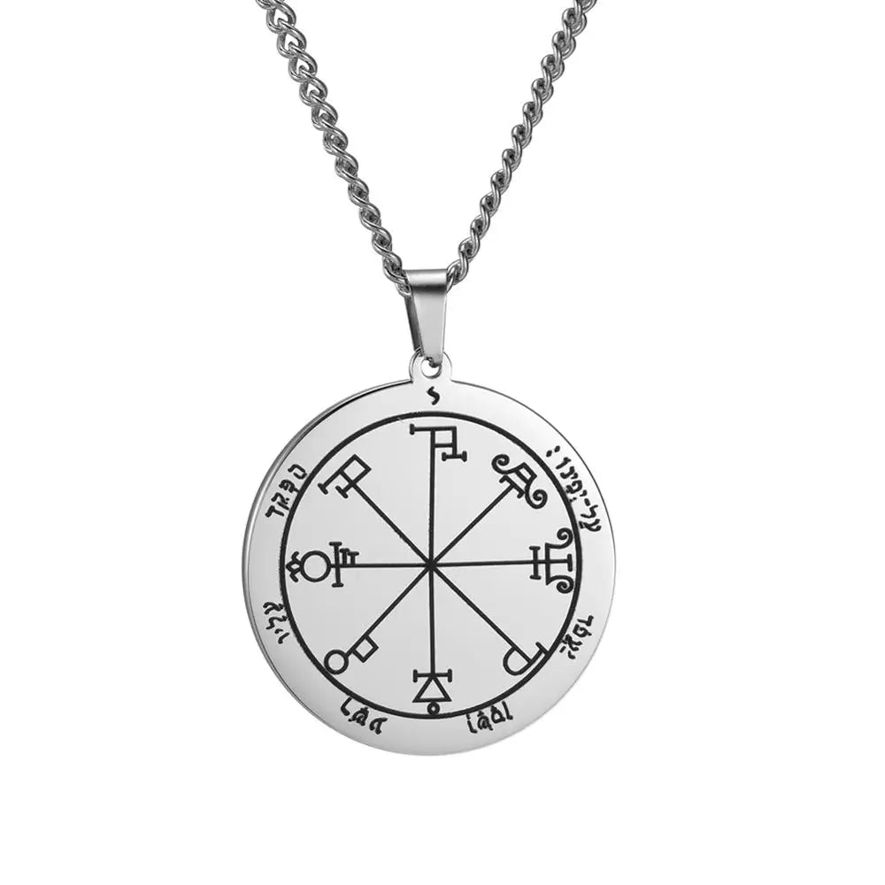 Key of Solomon Pentacle Pendant — Stainless Steel