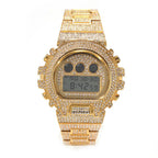 Hip Hop Full Iced Out Men Watches Stainless Steel Fashion Luxury Rhinestones Quartz Square Wristwatches Business Watch