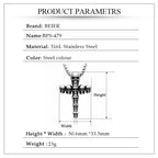 BEIER Punk Rock Fashion Cross Charm Vintage Skull head pendant Chain Fashion jewelry for man women Best Lover gift BP8-479