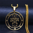 Astaroth Sigil Gold Pendant Necklace — Stainless Steel