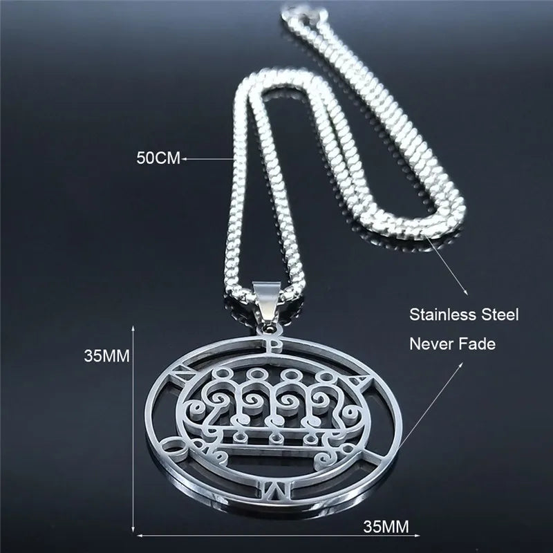 Sigil Lucifer Paimon Pendant Necklace — Stainless Steel