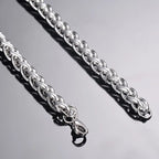 Keel Link Chain Stainless Steel Necklace for Men Women Braided Wheat Chain 2.5/3/4/5/6mm Daily Jewelry