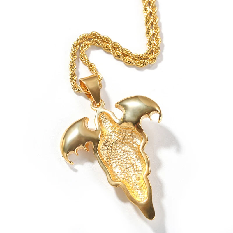 Iced Out Skull Grim Reaper Pendant — Gold