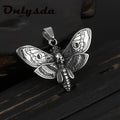 Cool Butterfly Skull Pattern Metal Pendant Necklace For Men Harajuku Vintage Punk Animal Gothic Choker Necklace Jewelry