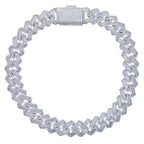 New 19mm Fashion CZ Miami Cuban Chain Heavy Necklace Two Tone Color Iced Out Bling Cubic Zirconia Necklaces Men Hip Hop