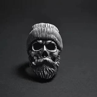 Onlysda Anillo Hombre Stainless Steel Gothic Skull Mask Ring Biker Hiphop rock Jewelry Unique Halloween Gift for Men