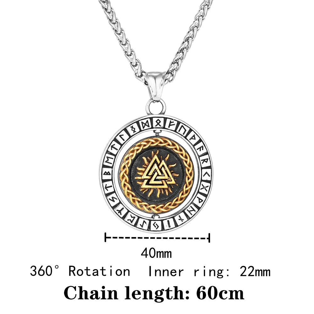 Viking Vegvisir Stainless Steel Pendant Necklace