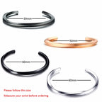 Silver Mobius Cuff Bangle Bracelet — Stainless Steel