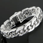 Polished Stainless Steel Hand Bands Bracelet for Men Mannen Armband Men's Cross Jewellery Accessories Chain Bracelets