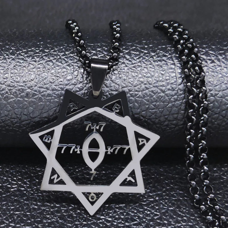 Statement Black Chain Necklace — Stainless Steel